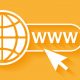 Weltkugel mit Symbol für World Wide Web